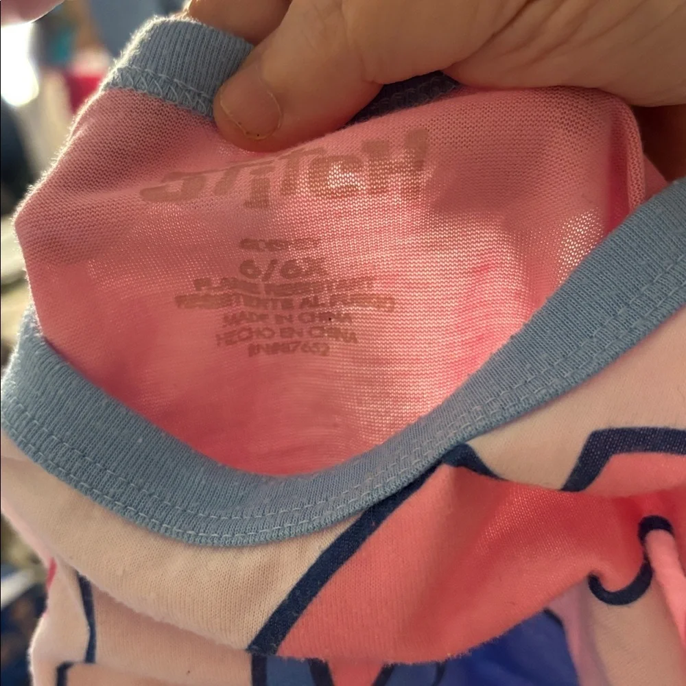 Disney Pink and Blue Stitch sleep Shirt 6-6x